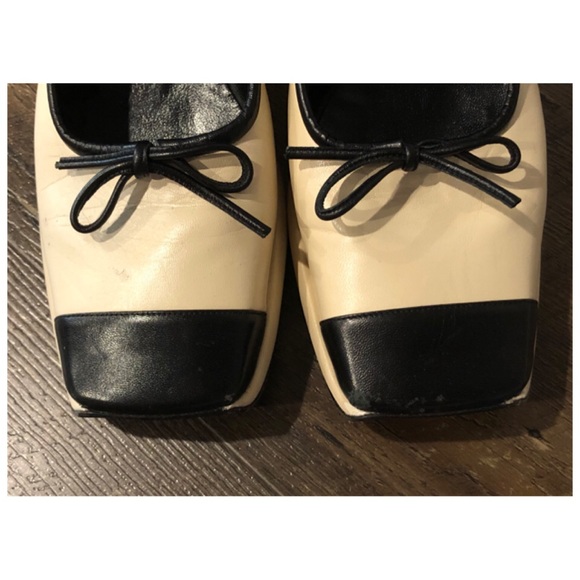 ✨Authentic Classic Rare & Hard to find CHANEL Cap Toes Wedge Heels Shoes Loafers - Picture 6 of 11
